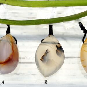 Montana Moss Agate Freeform Pendants, Polished Gemstone Montana Moss Agate Freeform Pendants, Polished Gemstone