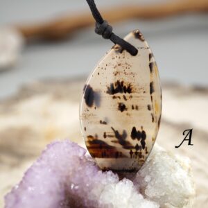 Montana Moss Agate Freeform Pendant, (etp00277) Unique Gemstone Jewelry