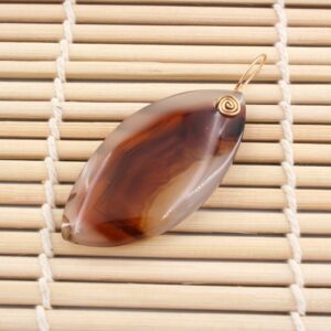Montana Moss Agate Pendant, Gold-filled Wire Wrapped Montana Moss Agate Pendant, Gold-filled Wire Wrapped