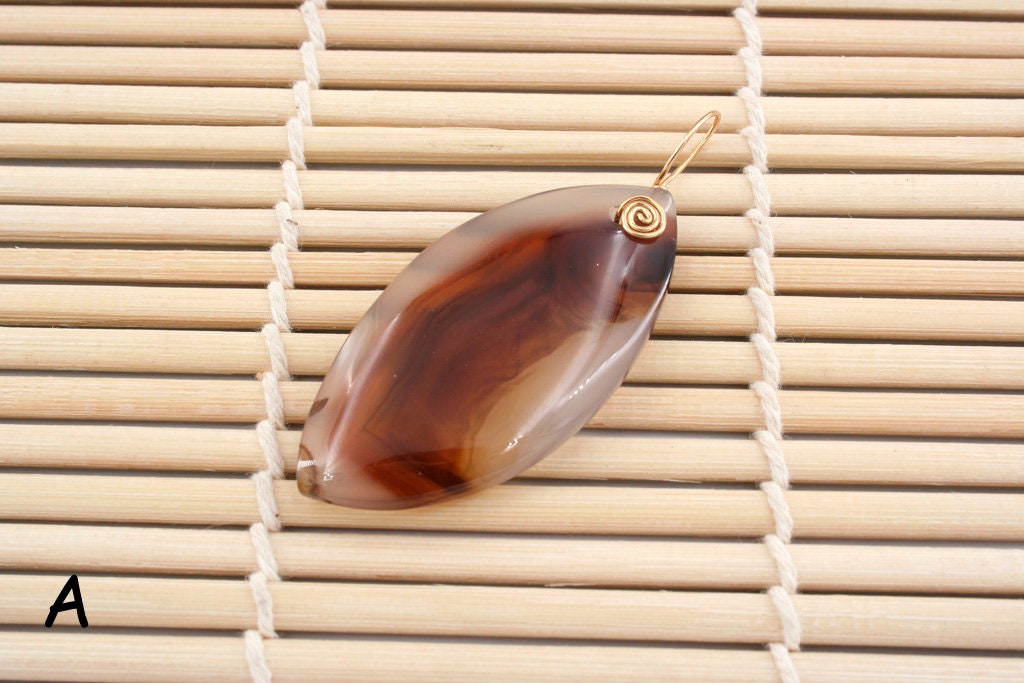Montana Moss Agate Pendant, Gold-filled Wire Wrapped Montana Moss Agate Pendant, Gold-filled Wire Wrapped