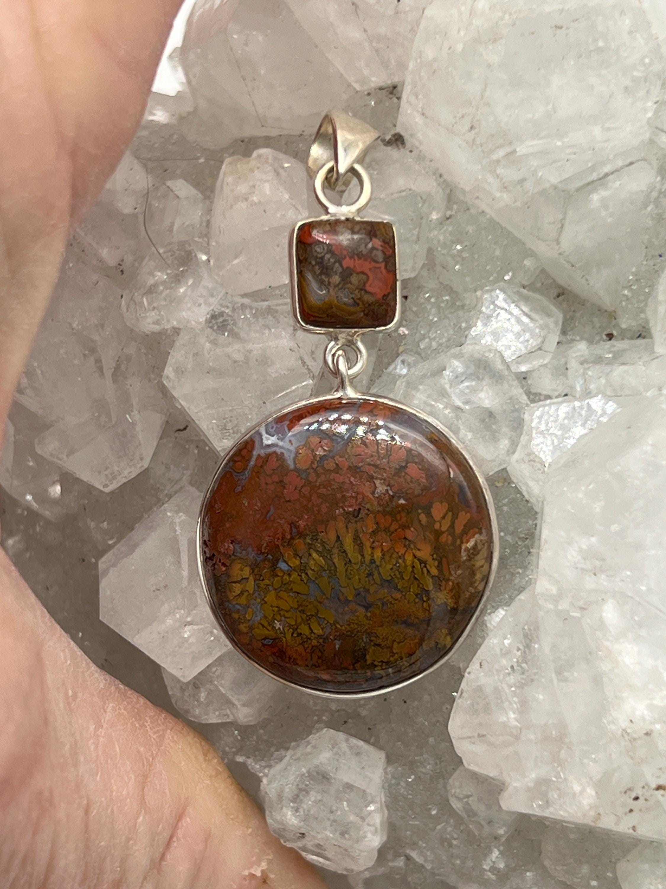 Red Moss Agate Pendant