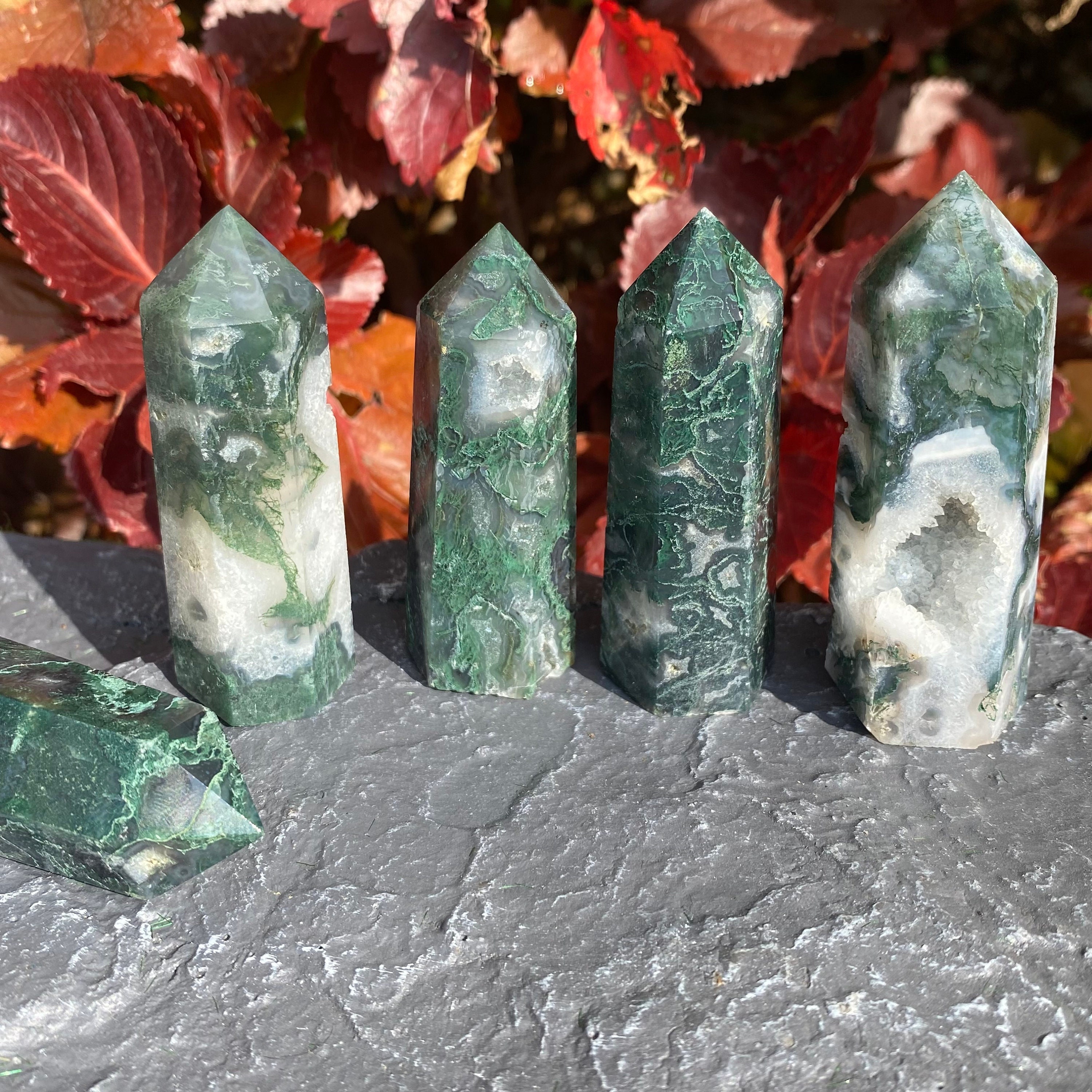 3 Inches Natural Moss Agate Tower,healing Crystal Tower,moss Agate Point Tower,gemstone Tower,moss Agate Wand,chakra Energy Point Tower. 3 Inches Natural Moss Agate Tower,healing Crystal Tower,moss Agate Point Tower,gemstone Tower,moss Agate Wand,chakra Energy Point Tower.