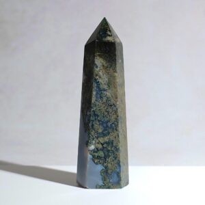 Moss Agate Crystal Tower | X-Large Crystal Tower | Agate with Moss Agate