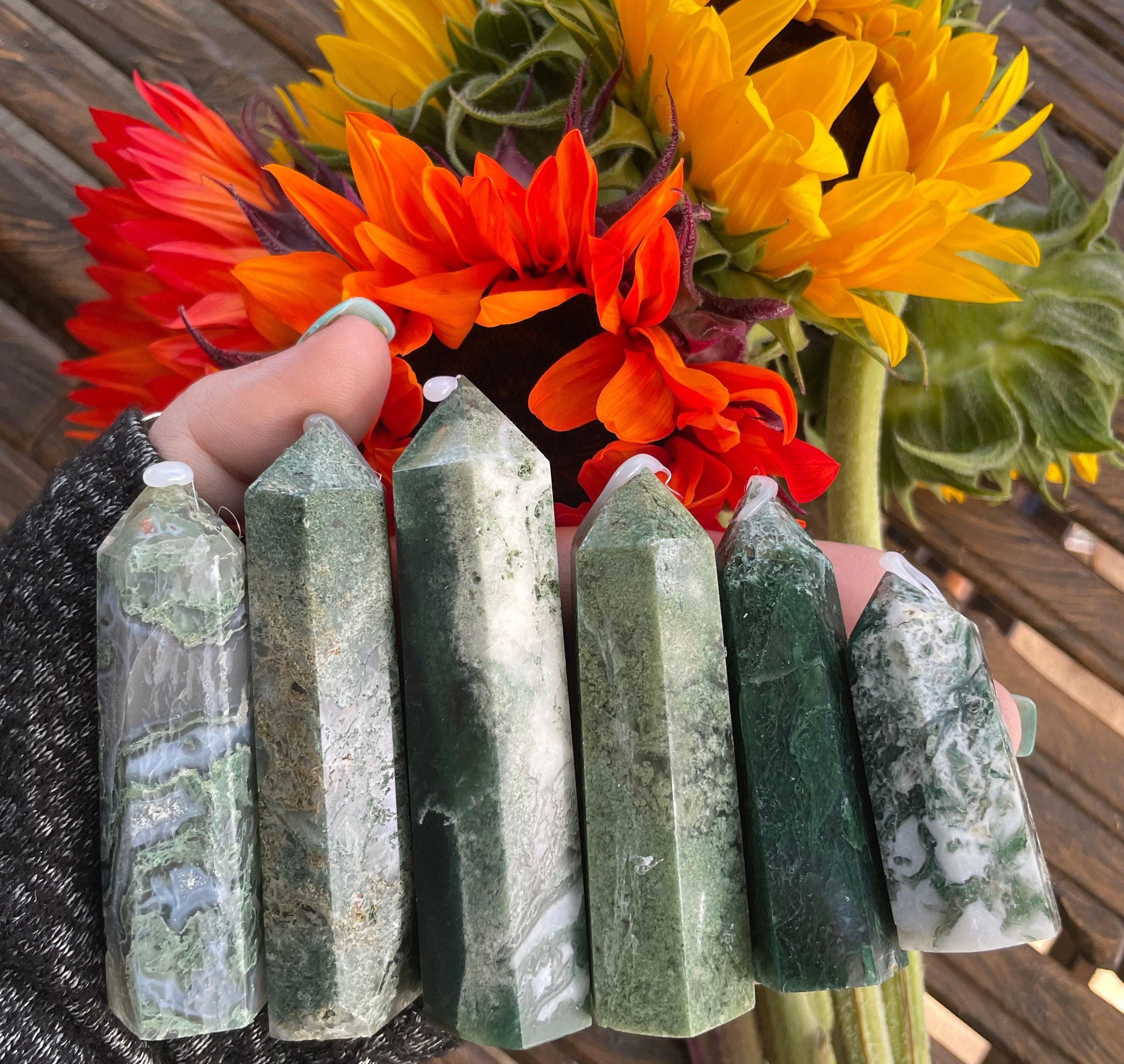 Moss Agate Point, Qty. 1, You Choose