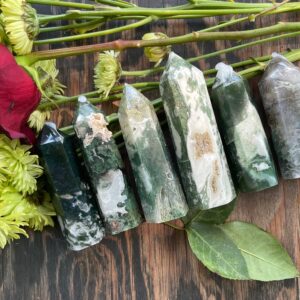 Moss Agate, Moss Agate Point, Qty. 1, You Choose