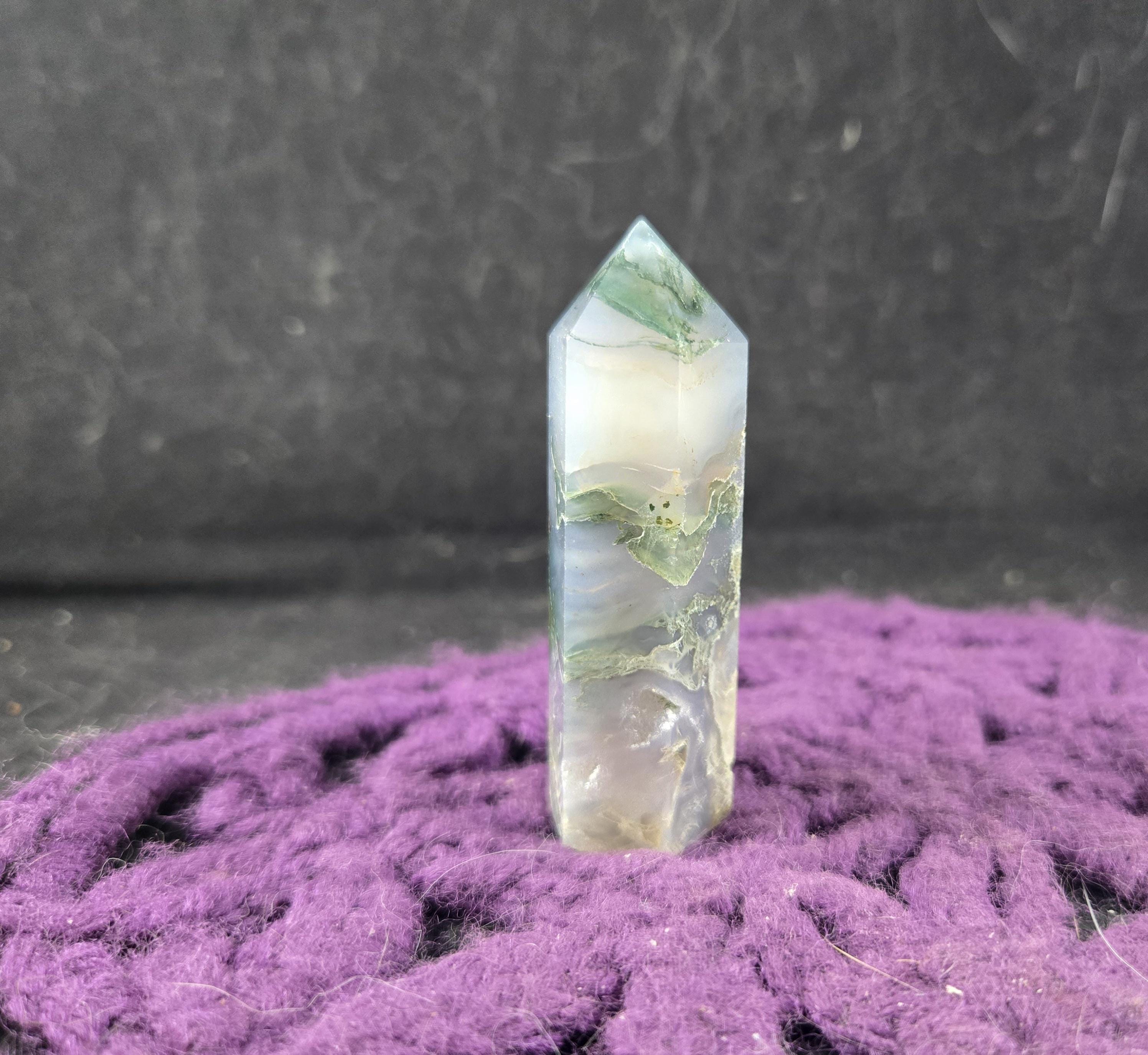 Moss Agate Polished Self Standing Crystal Point Green Obelisk Generator Stones Crystals Tower Moss Agate Polished Self Standing Crystal Point Green Obelisk Generator Stones Crystals Tower