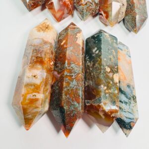 Red Moss Agate Dt Point | Red Moss Agate Crystal Dt Tower | Crystal Points For Meditation