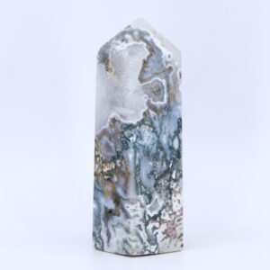 White & Moss Agate Tower