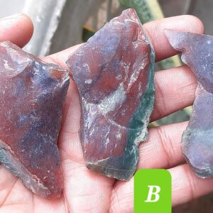 Natural Moss Agate Rough Slices: Raw Stone Specimens