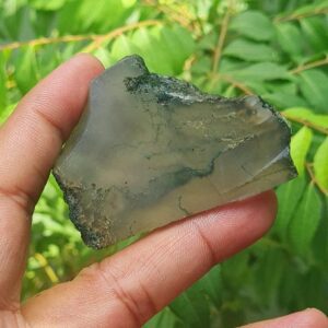 Raw White Moss Agate Slab,rough Crystal Gemstone Plate