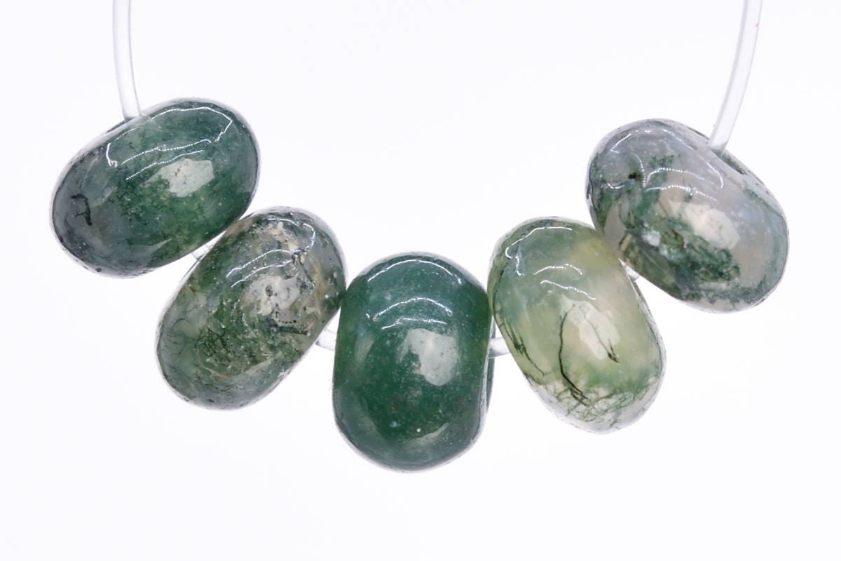 Genuine Natural Moss Agate Gemstone Beads 6x4mm Green Rondelle Aaa Quality Loose Beads (103307) Genuine Natural Moss Agate Gemstone Beads 6x4mm Green Rondelle Aaa Quality Loose Beads (103307)