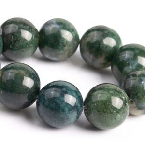 16mm Botanical Moss Agate Beads Grade Aaa Genuine Natural Gemstone Half Strand Round Loose Beads 7.5" Bulk Lot 1,3,5,10 And 50 (103621h-957)