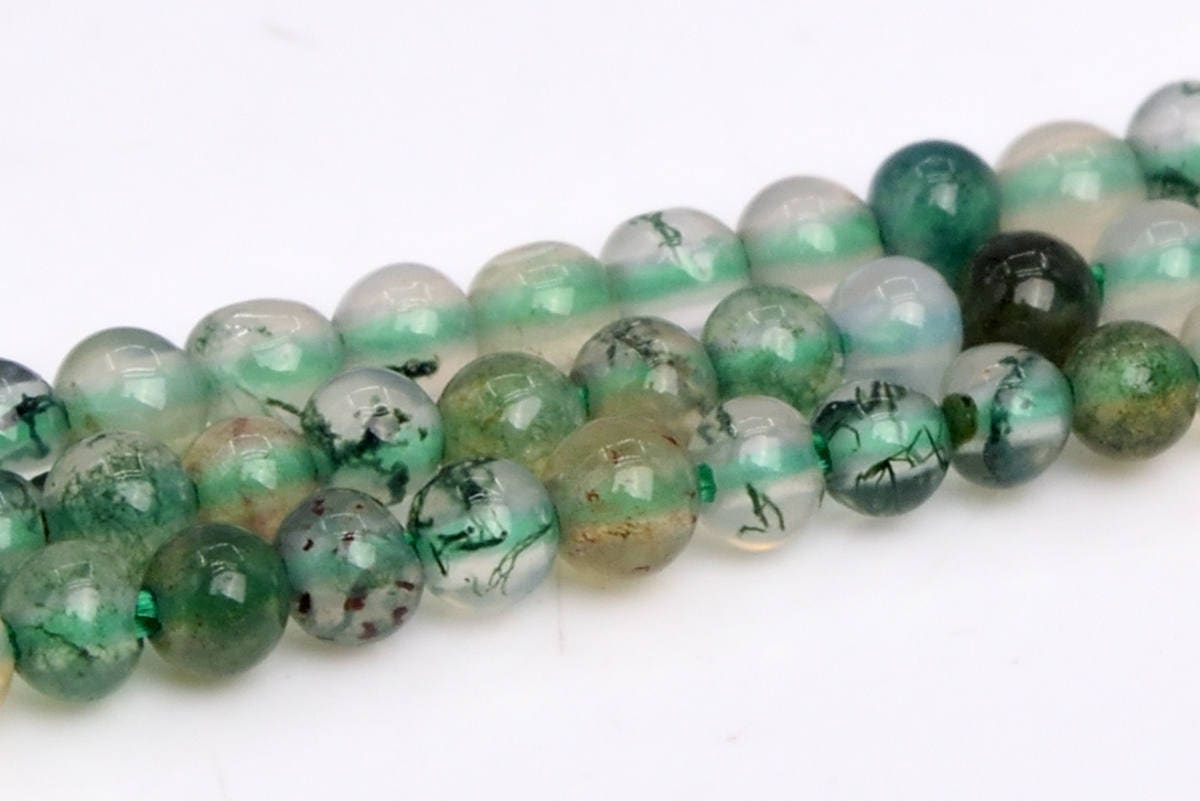 2mm Green Moss Agate Beads Grade Aaa Natural Gemstone Full Strand Round Loose Beads 15.5" Bulk Lot 1,3,5,10 And 50 (102272-492)