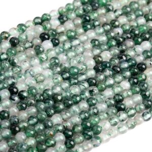 3mm Botanical Moss Agate Beads Grade Aaa Genuine Natural Gemstone Full Strand Round Loose Beads 15" Bulk Lot 1,3,5,10 And 50 (104110-1180)
