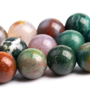 8mm Multicolor Moss Agate Beads Grade Aaa Genuine Natural Gemstone Round Loose Beads 15" / 7.5" Bulk Lot Options (108722)