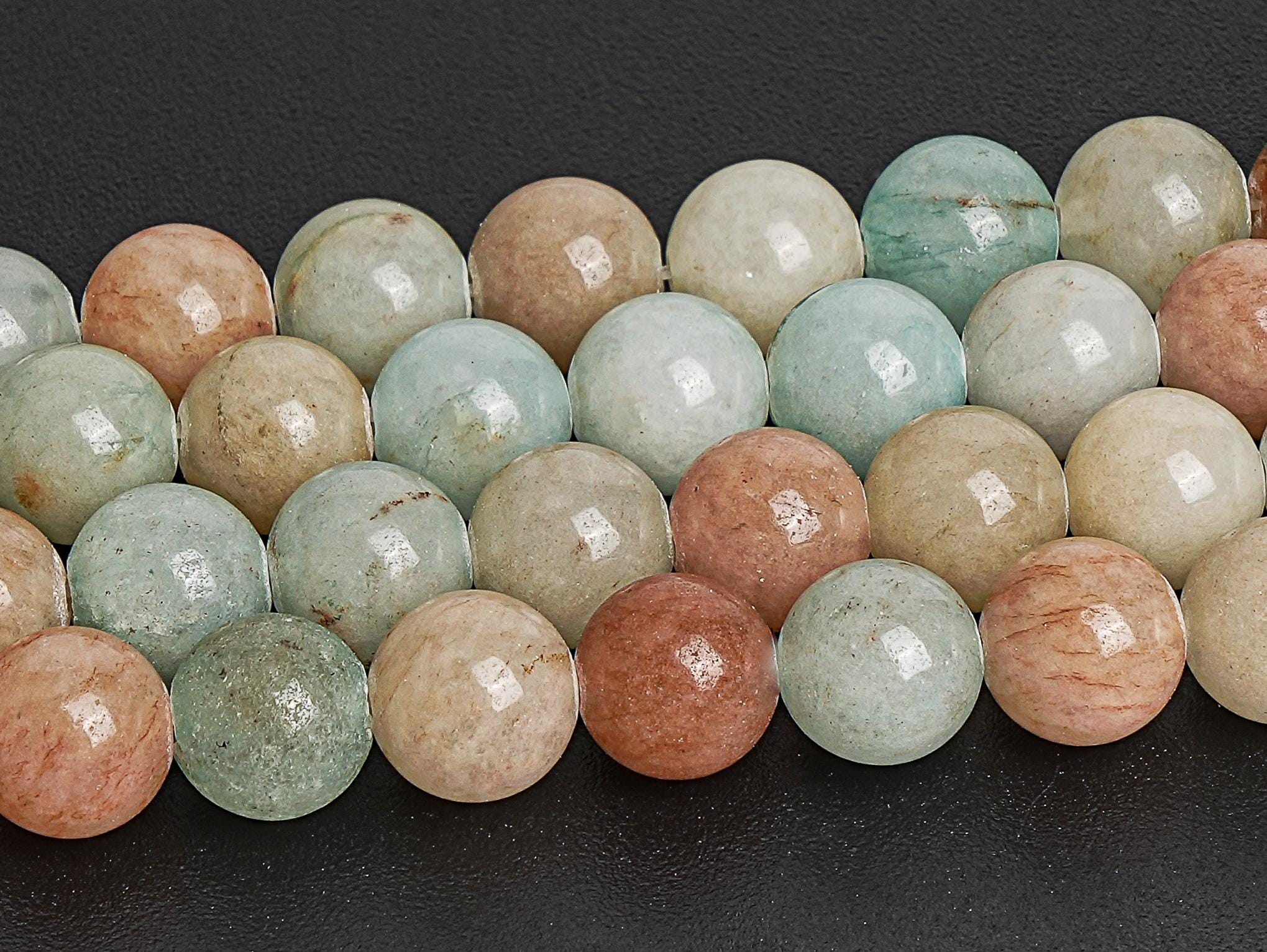 8mm Multicolor Moss Agate Beads Genuine Natural Gemstone Round Loose Beads 7.5"/15" Bulk Lot Options (126969)