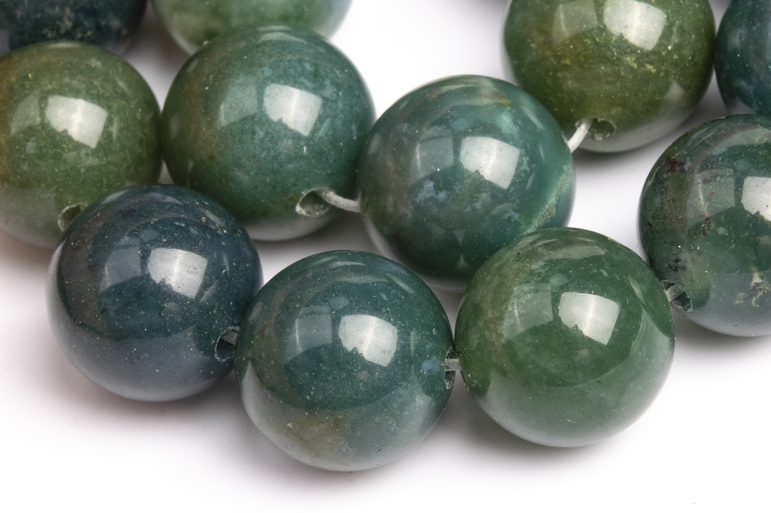 Genuine Natural Moss Agate Gemstone Beads 10mm Botanical Round Aaa Quality Loose Beads (101196) Genuine Natural Moss Agate Gemstone Beads 10mm Botanical Round Aaa Quality Loose Beads (101196)