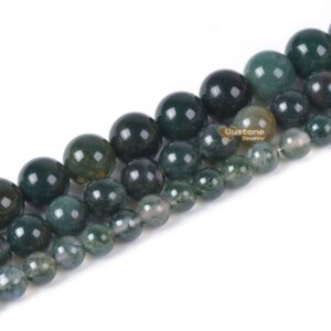 Indian moss agate round loose gemstone beads 6mm 8mm 10mm