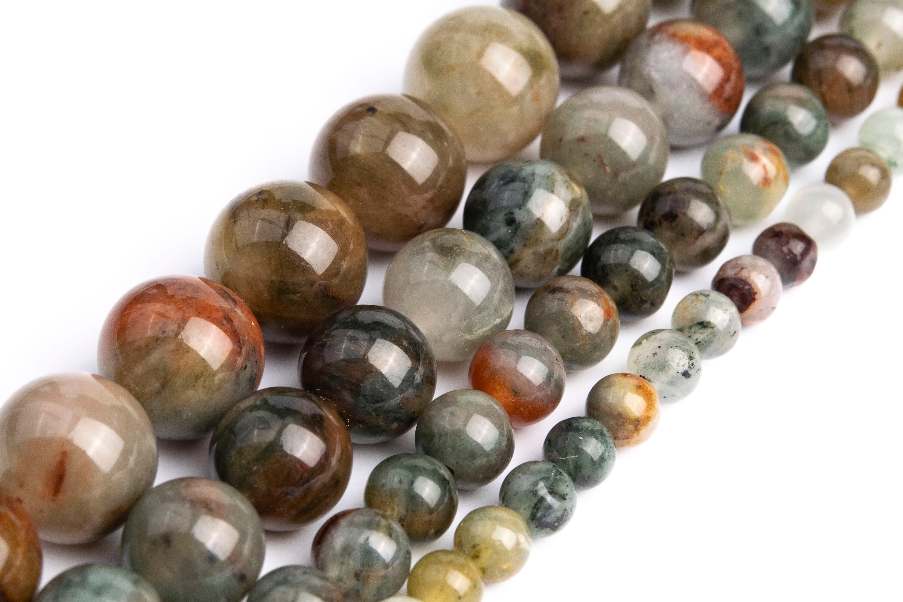 Multicolor Moss Agate Beads Genuine Natural Grade Aaa Gemstone Round Loose Beads 4mm 6mm 8mm 10mm Bulk Lot Options