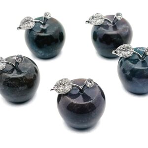 Moss Agate Apple Crystal - Crystal Carving - Home Living - Cute Gift - 30x25mm - AP1009