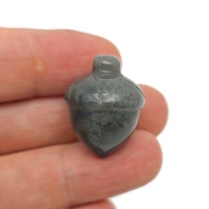 Moss Agate Crystal Acorn Carved - Reiki Healing - Home Crystal Decoration - Crystal Ornament - Crystal healing - 26mm - AC1014