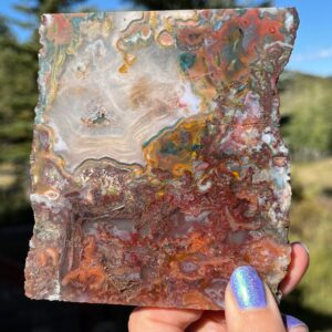 Moroccan Moss Agate Lapidary Slab Natural Stone Not Polished For Cabbing Moroccan Moss Agate Lapidary Slab Natural Stone Not Polished For Cabbing