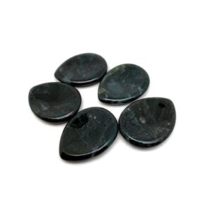 Moss Agate Natural Worry Stone - Teardrop Shaped Natural Gemstone - Relaxing – 45mm - WO1092