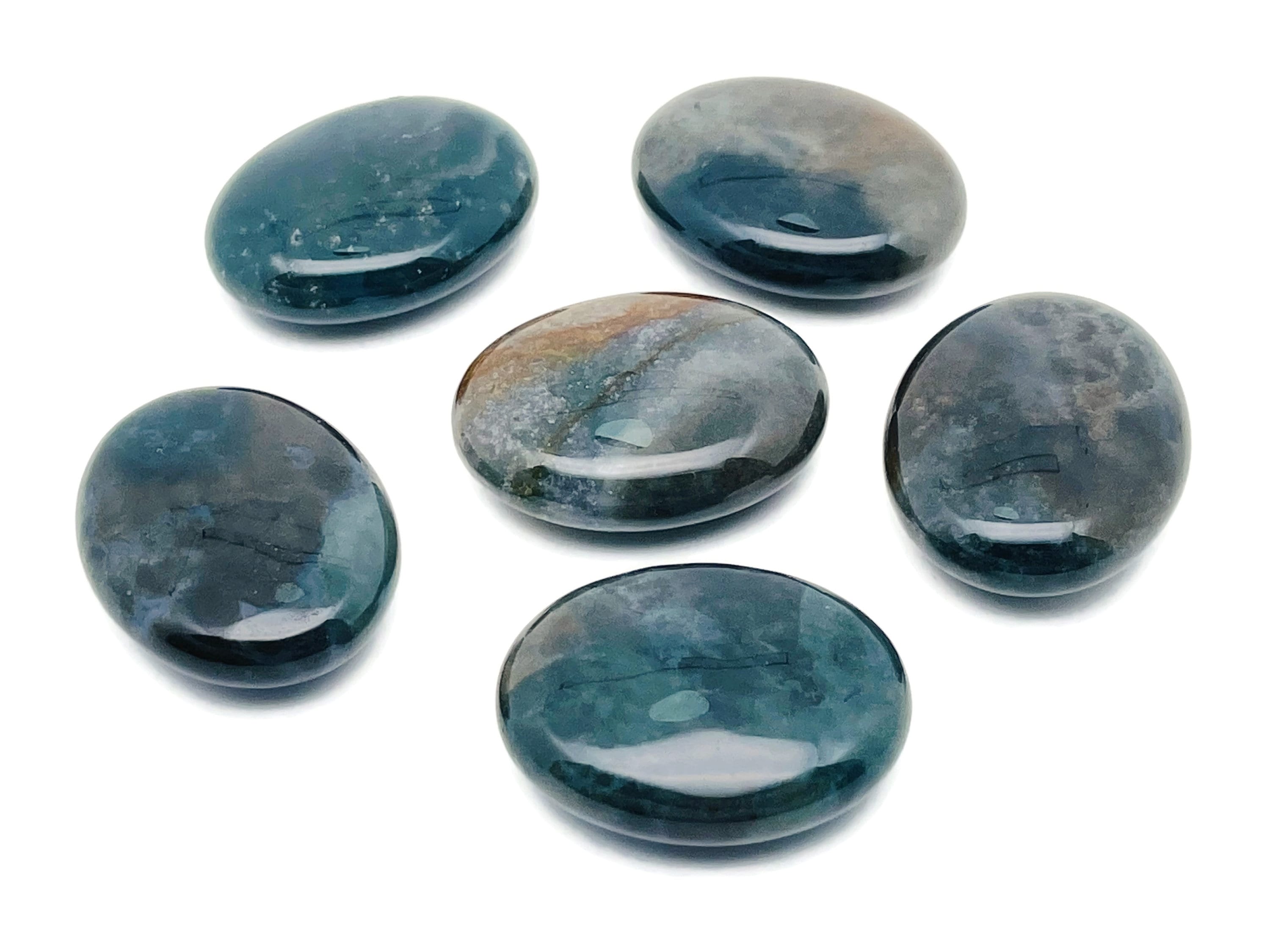 Moss Agate Palm Stone – Oval Moss Agate Stone –natural Gemstone – Worry Stone - 45x35mm - Pa1036 Moss Agate Palm Stone – Oval Moss Agate Stone –natural Gemstone – Worry Stone - 45x35mm - Pa1036