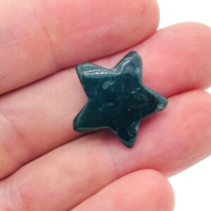 Moss Agate Star Gemstone – Star Carving Star – Mini Star Crystal Stone – Healing crystal – 2cm – ST1014