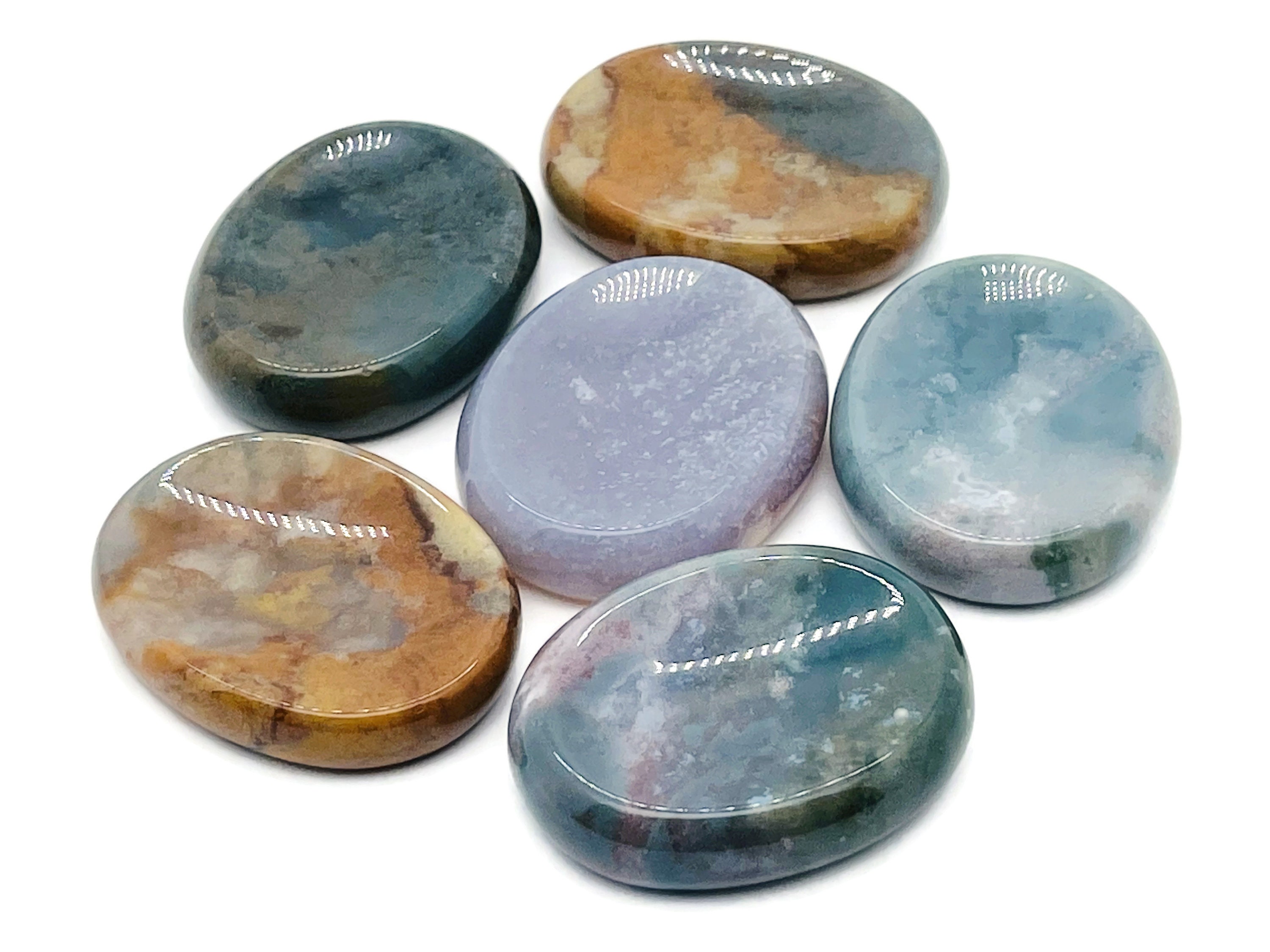 Moss Agate Worry Stone – Crystal Worry Stone – Pocket Stone – Healing Crystal - 4.5x3.5cm - Wo1071 Moss Agate Worry Stone – Crystal Worry Stone – Pocket Stone – Healing Crystal - 4.5x3.5cm - Wo1071
