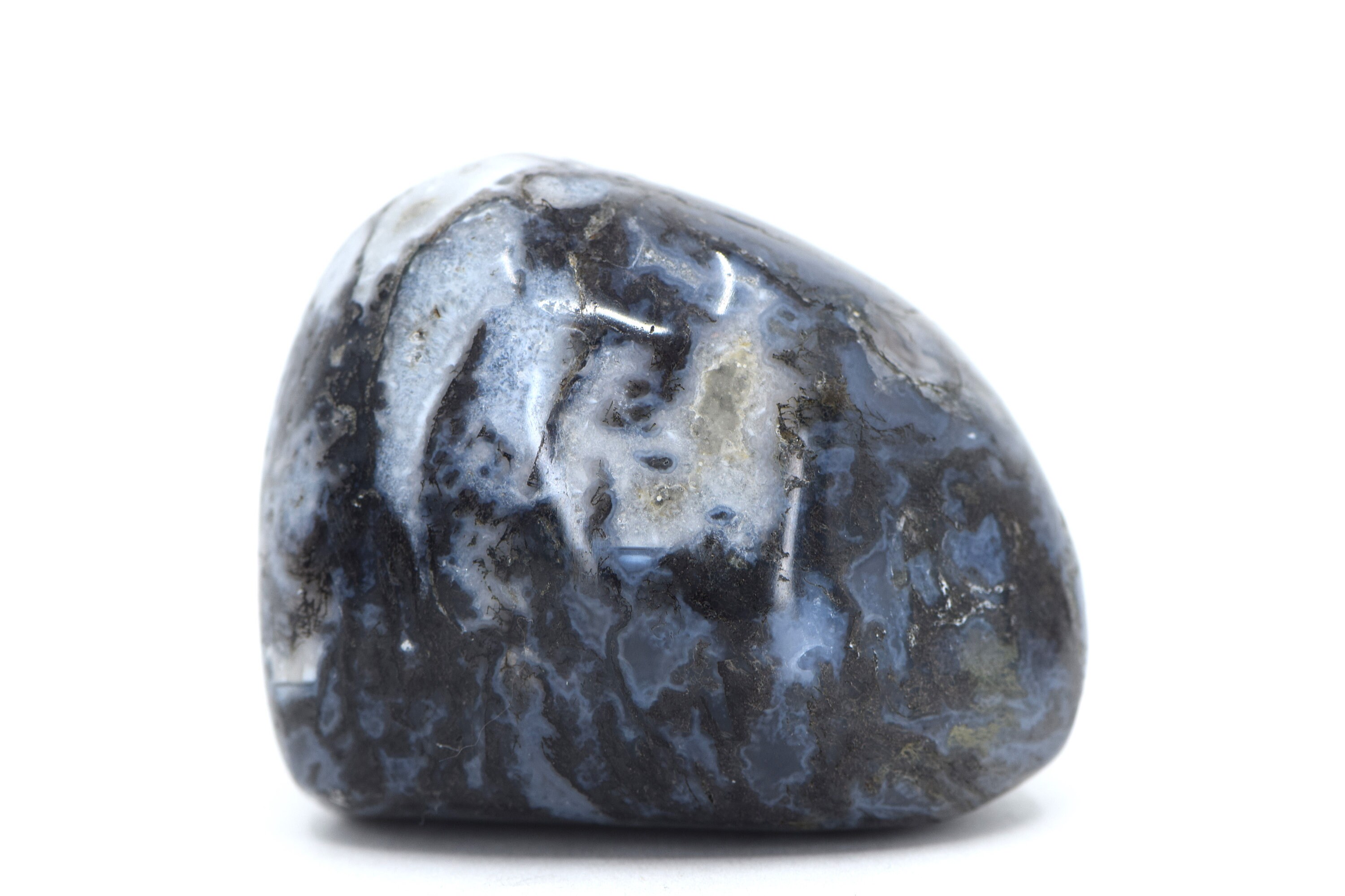 Xl Moss Agate Palm Stone/power Stone