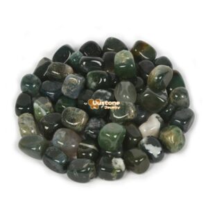 100 Grams Moss Agate Tumbled Polished Natural Crystal Healing Pocket Stones Rock Collection