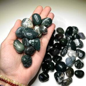 Moss Agate Tumbled Crystals - 20/30mm