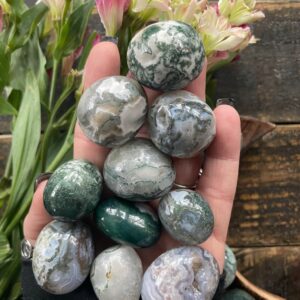 Moss Agate, Moss Agate Tumble, Qty. 1
