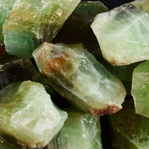 MULTICOLOR GREEN CALCITE  1 1/2" 2-3 Oz 2 Pieces Heart Chakra Raw Crystal Rocks And Mineral Specimen Healing Crystals Chakra Stones xx