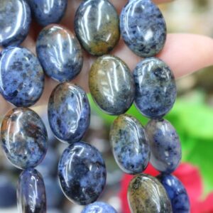 Natural Dumortierite Oval Beads,blue Dumortierite beads wholesale.15" strand 10x14mm 13x18mm