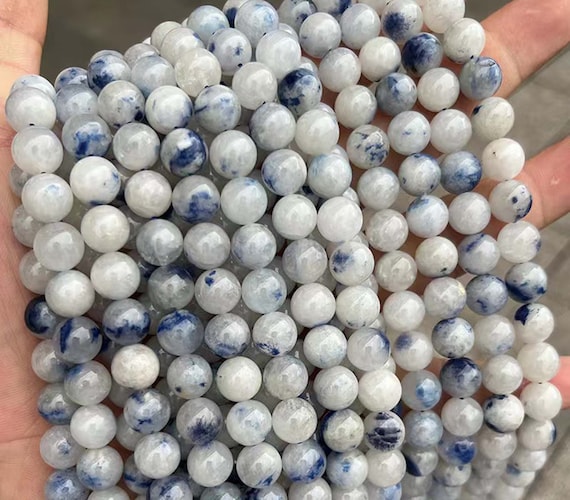 Natural Dumortierite Smooth Round Beads,6mm 8mm 10mm Dumortierite  Beads Supply 15" Strand Diy Handmade Necklace, Earring Accessories