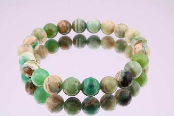 Natural Green Calcite Bracelet - Channel Inner Peace And Healing 8mmfor Men/women