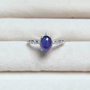 Natural Iolite Ring, Oval Iolite Ring, Iolite Cabochon Ring, 925 Sterling Silver Ring, Oval Iolite Cabochon Ring, Hand Made Ring Natural Iolite Ring, Oval Iolite Ring, Iolite Cabochon Ring, 925 Sterling Silver Ring, Oval Iolite Cabochon Ring, Hand Made Ring