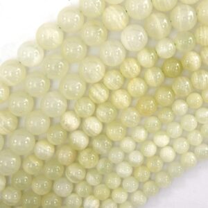 Natural Light Green Calcite Round Beads Gemstone 15" Strand 6mm 8mm 10mm