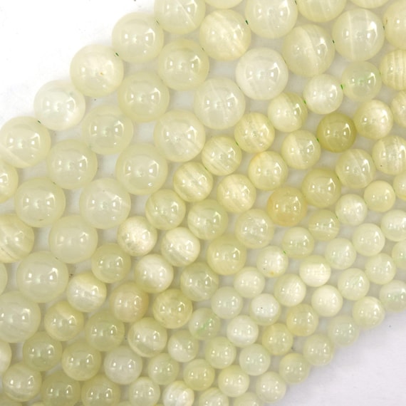 Natural Light Green Calcite Round Beads Gemstone 15" Strand 6mm 8mm 10mm