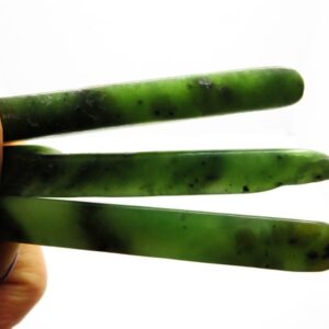 Natural Nephrite Jade magic wand partially polished, worry green stone, palm stone, meditation stone Natural Nephrite Jade magic wand partially polished, worry green stone, palm stone, meditation stone