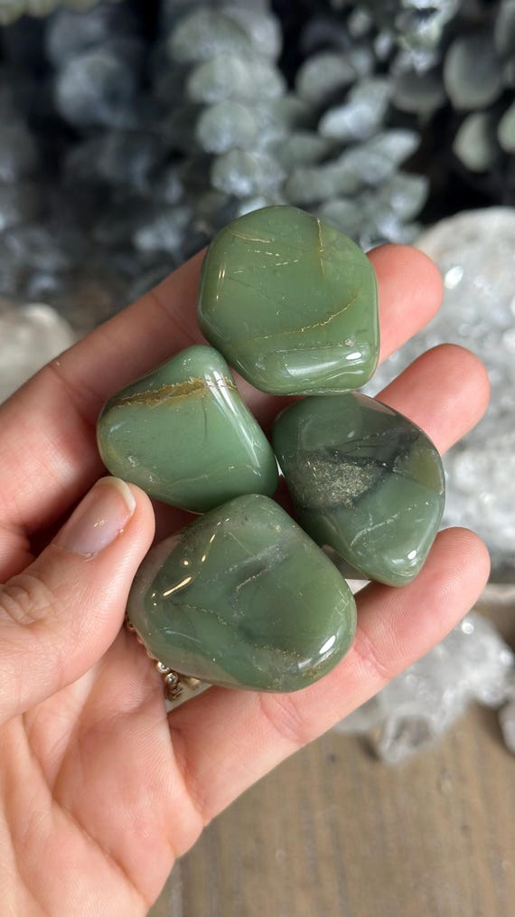 Nephrite Jade Tumbled Pocket Stone Nephrite Jade Tumbled Pocket Stone