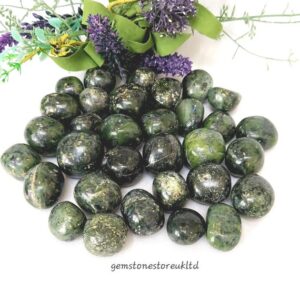 Nephrite Jade Tumbled Stone, Natural Polished Crystal for Crafting, Jewellery Making & Collecting UK Seller.