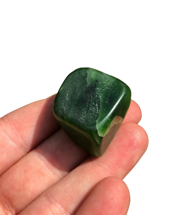 Nephrite Jade Tumbled Stone - Polished Natural Nephrite Jade Crystal - Tumbled Jade Crystal - Genuine Nephrite Jade - Polished Jade Stone
