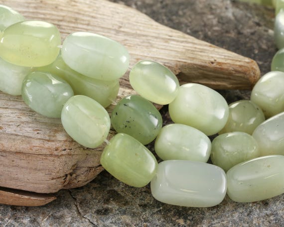 New Jade Tumbled Nugget 13-15x13-21mm Beads