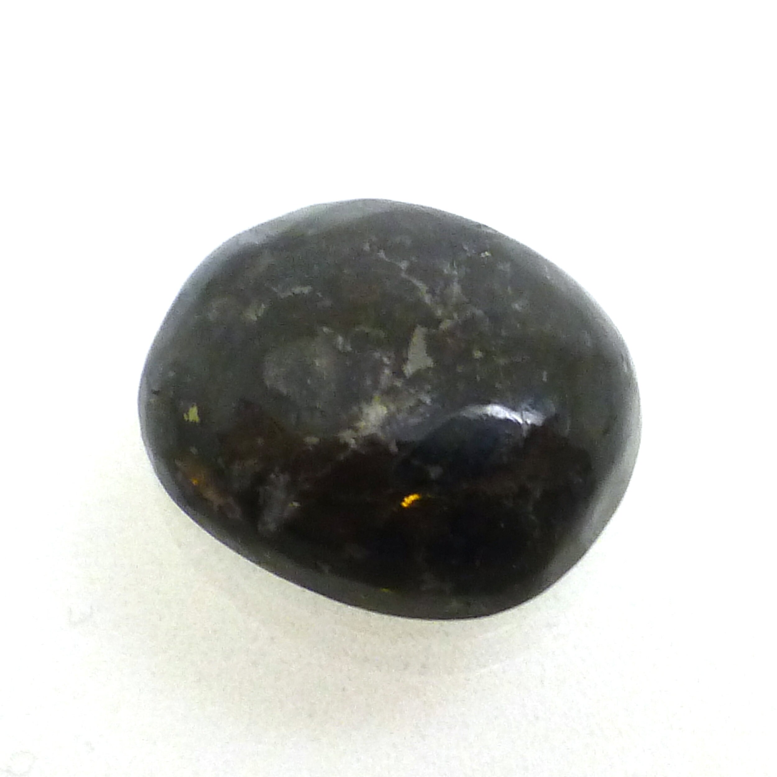 10.430 Carats Nuummite Cabochon Handmade Lisajoy Sachs Design Gemstone Greenland Reflective Black Metamorphic Irridescence Reiki