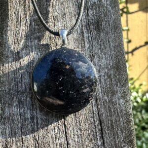 Unisex Nuummite Healing Stone Necklace With Positive Energy!