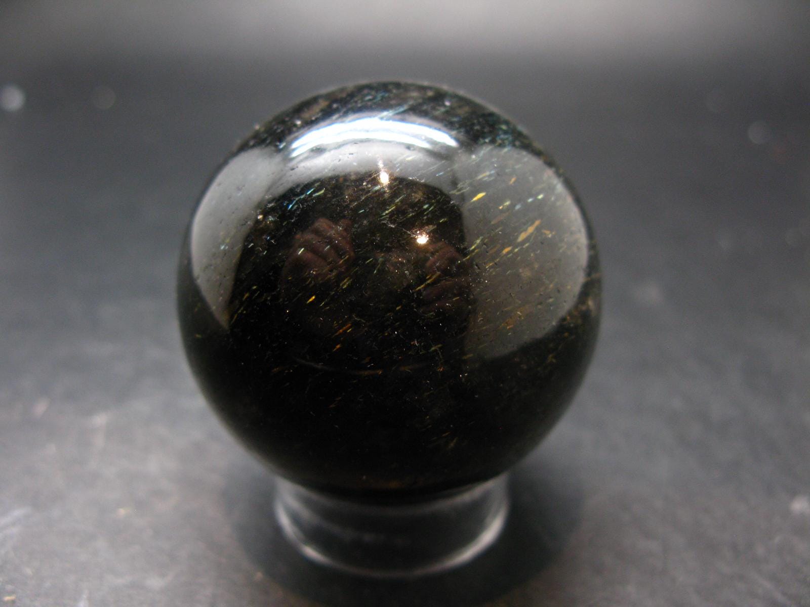 Nuumite Nuummite Sphere Ball From Greenland - 1.9" - 186.37 Grams