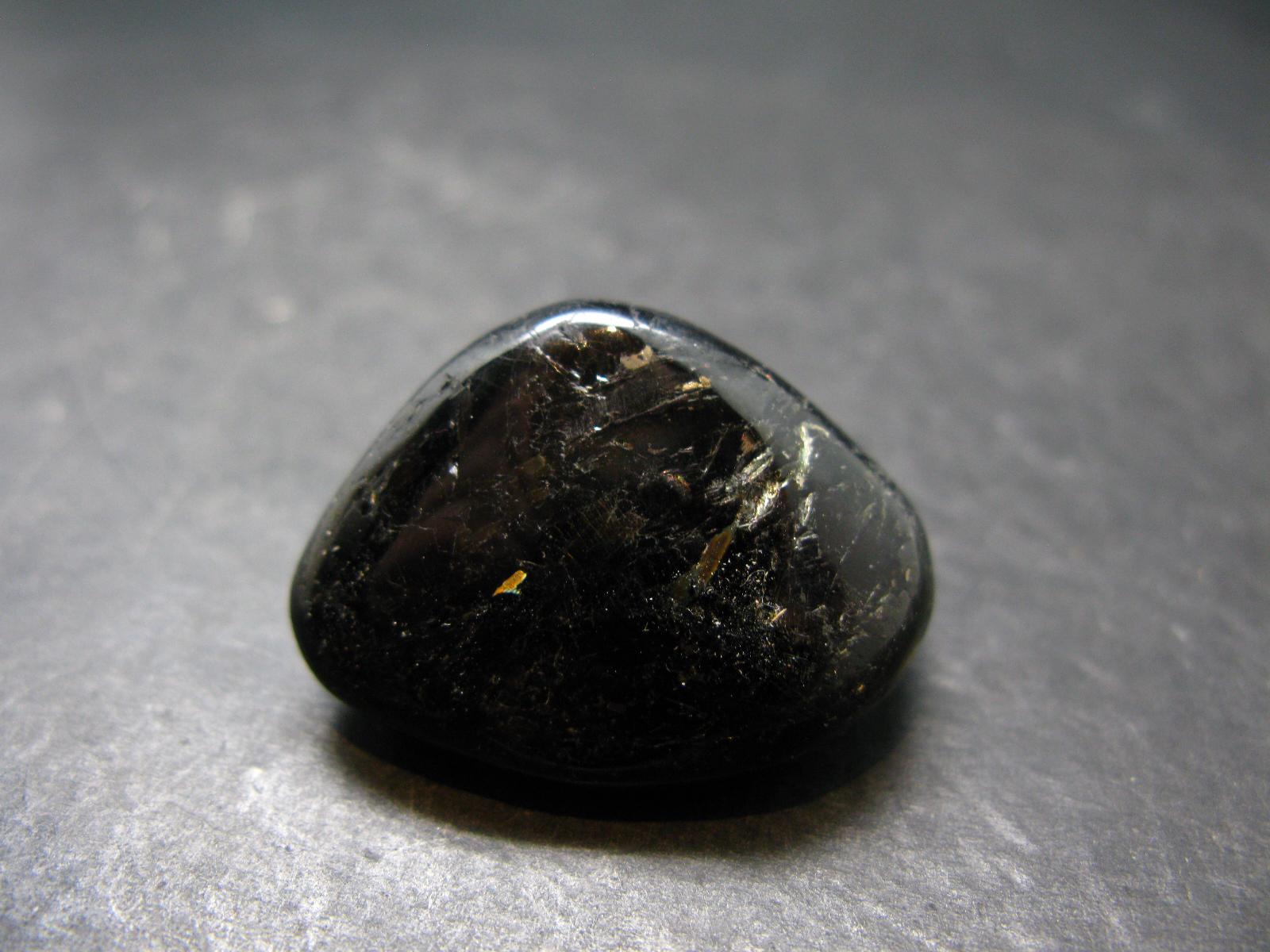 Rare Nuumite Nuummite Tumbled Stone From Greenland - 22.13 Grams - 1.3"